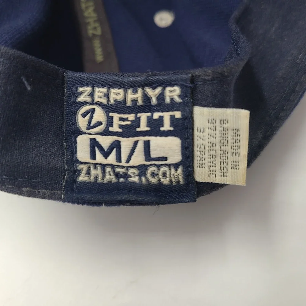 BYU Cougars Hat‎ Fitted M-L Zephyr Gray Blue NCAA Brigham Young University Men